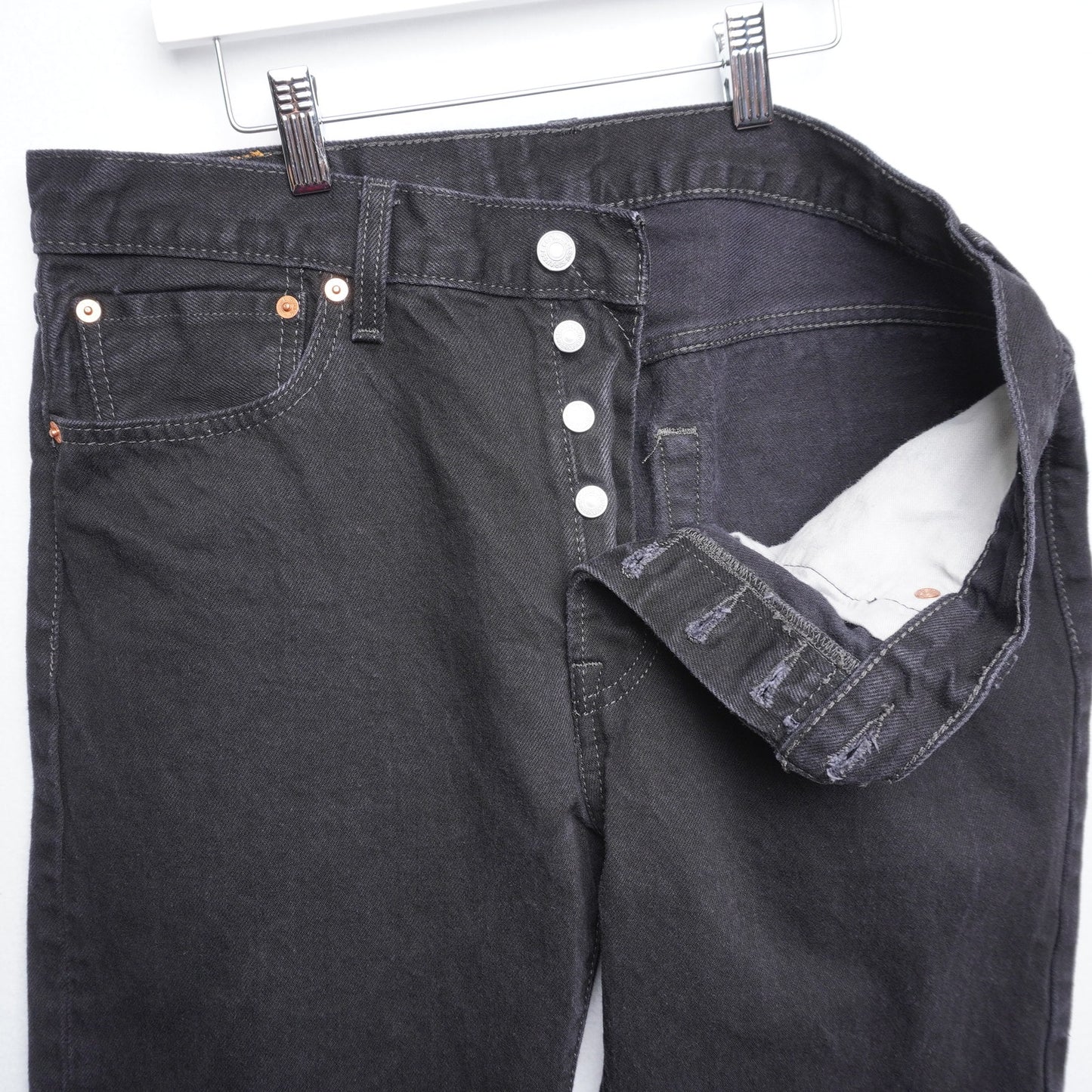 Levi's Black 501 100% Cotton Made in Egypt 34x34