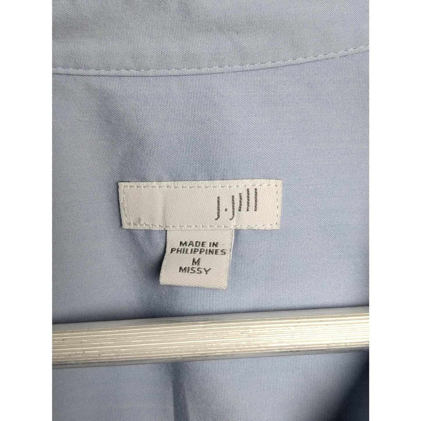 J.Jill Women's Blue Cotton Blend Button Up M