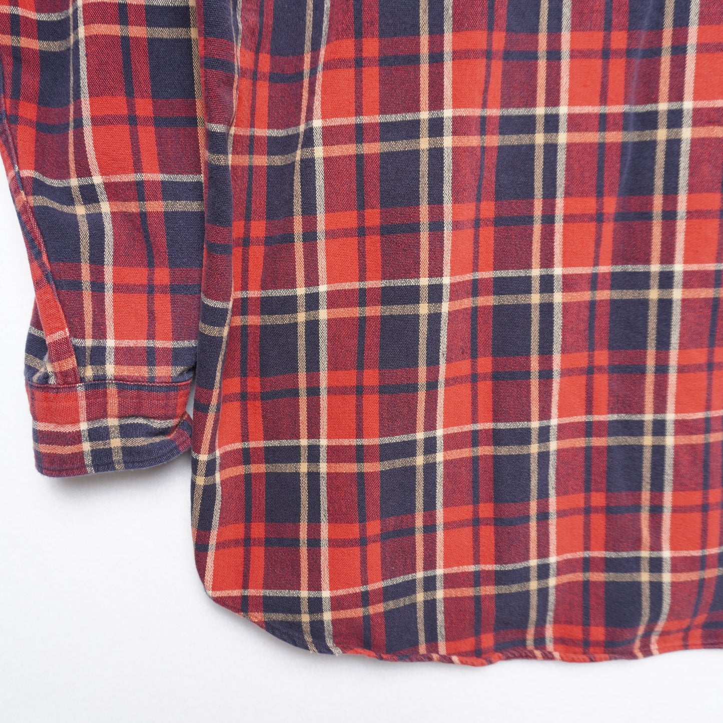 Abercrombie & Fitch Red/Navy Plaid Authentic Chamois Shirt Men’s M Heavy Flannel