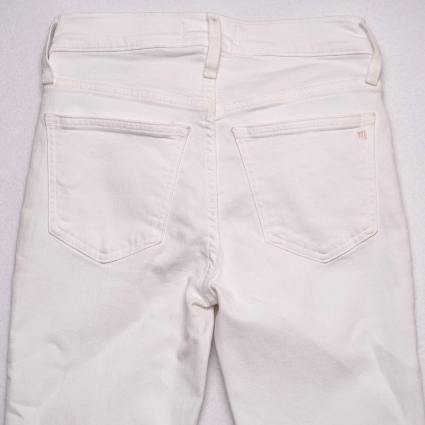 Madewell Midrise Kick-Out White Denim Perfect Summer Jeans NWT 25