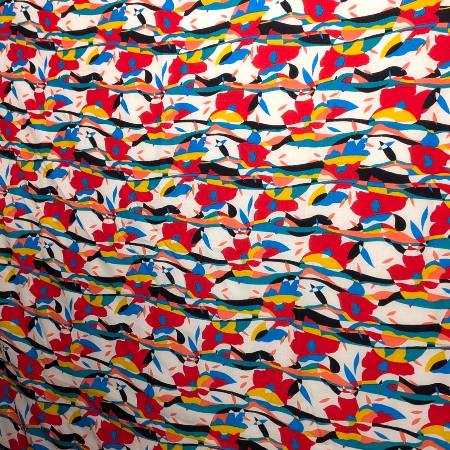 Vintage Liberty London Abstract Floral Print Scarf