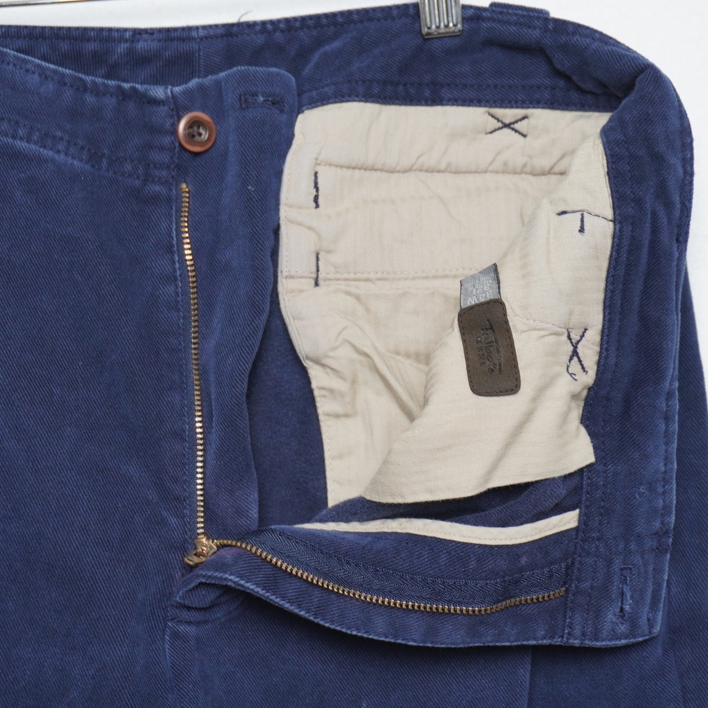 Men's Talbots Micro Corduroy Blue Pants 34W32L