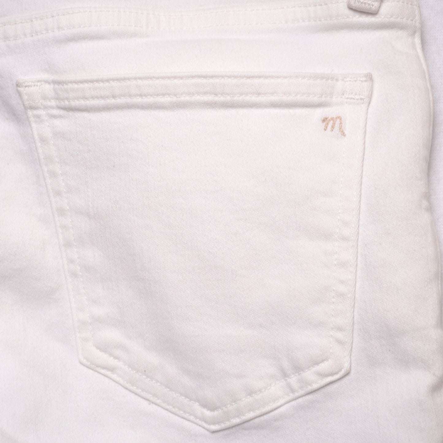 Madewell Midrise Kick-Out White Denim Perfect Summer Jeans NWT 25