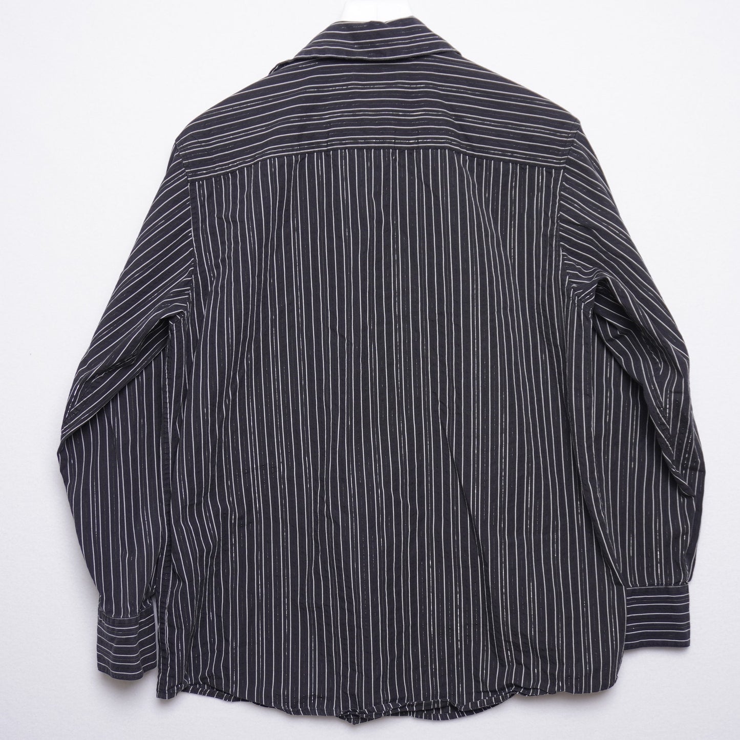 Axcess Black Sparkle Striped Long Sleeve Shirt Men's Size M