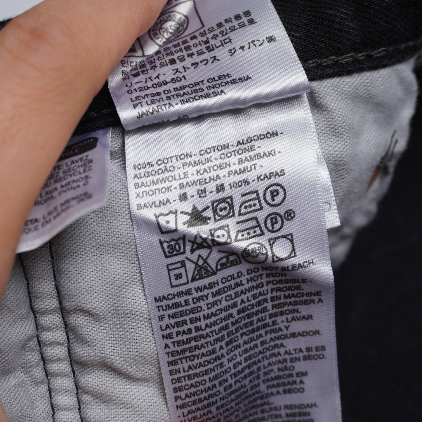 Levi's Black 501 100% Cotton Made in Egypt 34x34