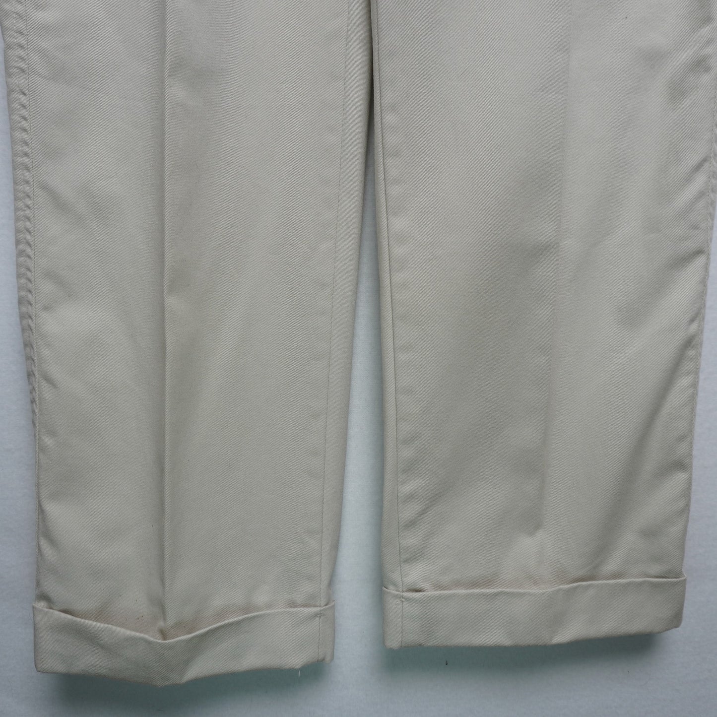 Lee Pleated and Cuffed Stone Color Khakis Size 34x32 100% Cotton