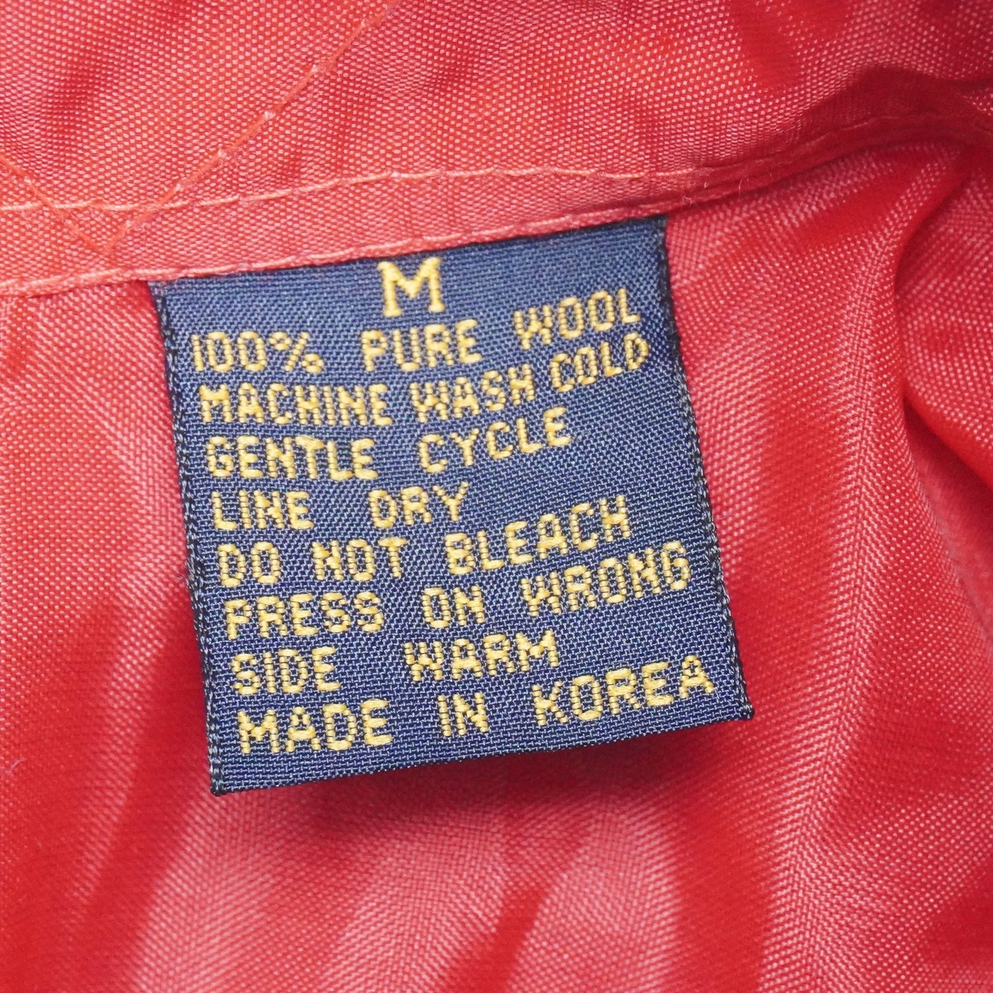 Vintage Fieldmaster Wool Shirt Men’s M Red Blue Plaid Lined Flannel Made in Korea