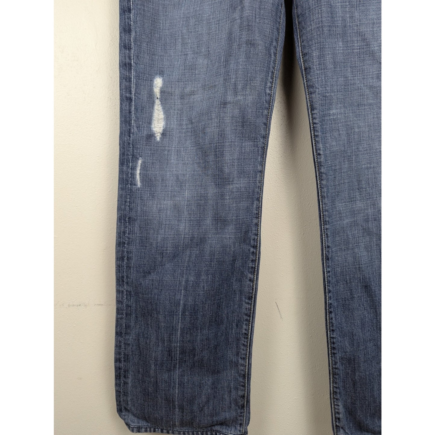 7 for all Mankind Standard Blue Jeans Distressed 36x32 100% Cotton