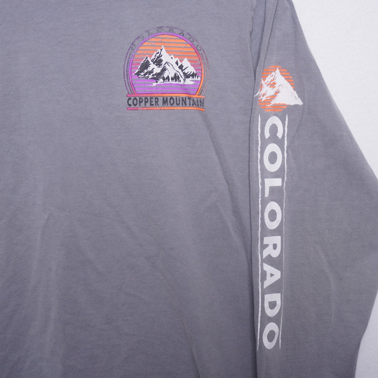 Copper Mountain Long Sleeve Graphic T-shirt Gray Size Small