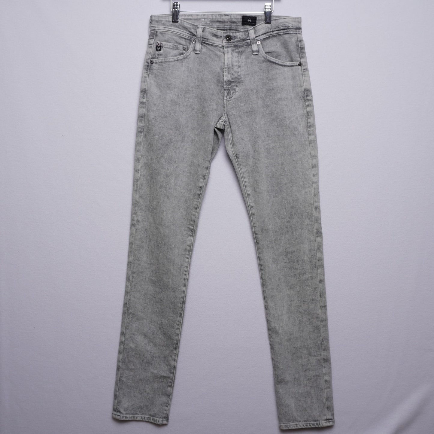 Adriano Goldschmied The Tellis Light Gray Slim Fit Stonewashed Jeans Size 29