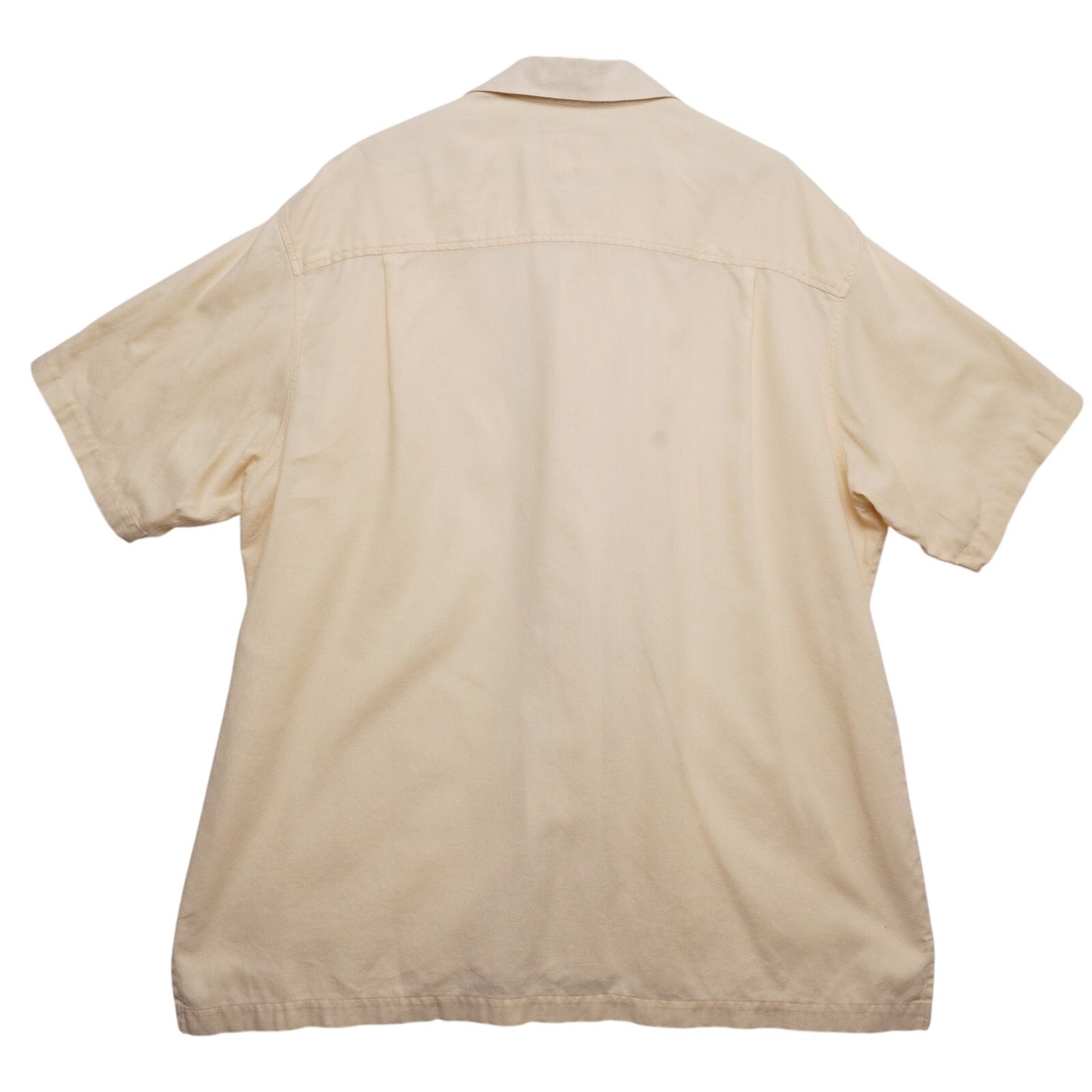 Woolrich John Rich & Bros Men’s XL Short Sleeve Button Shirt Yellow Cotton