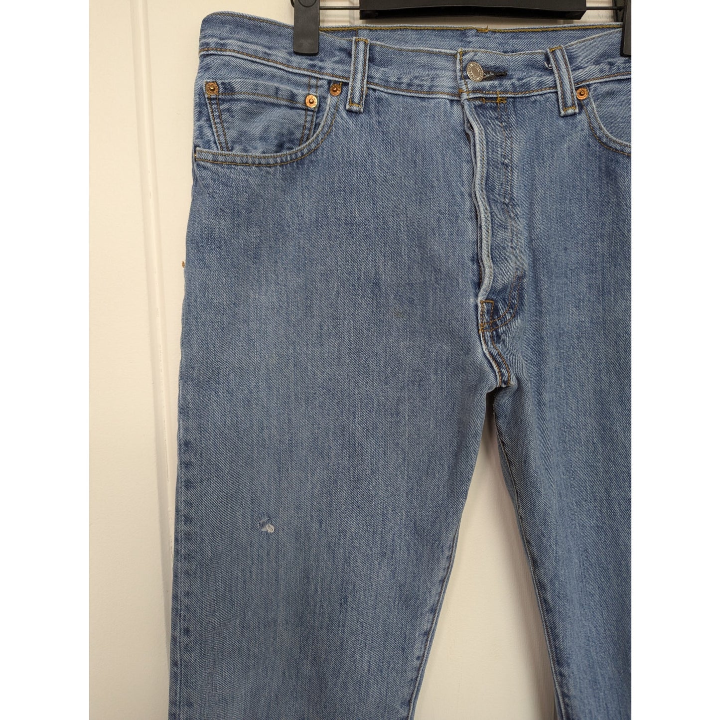 Levi's 501 Blue Jeans 100% cotton button fly 34x33