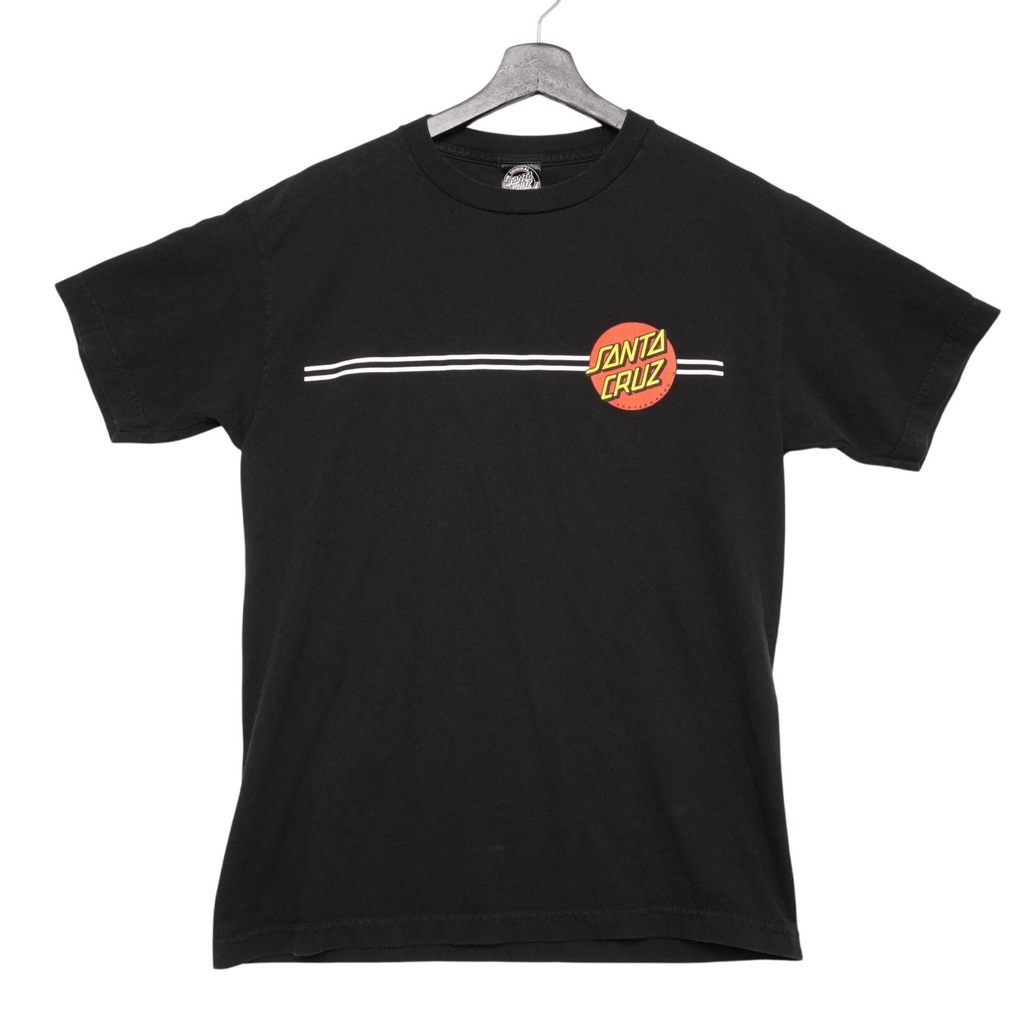 Santa Cruz Skateboards T-Shirt Men’s Medium Black Logo Front & Back Graphic