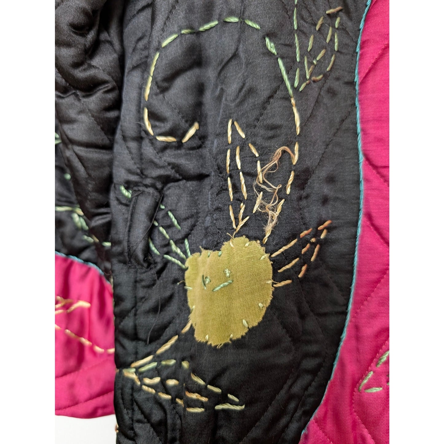 Vintage Kimono Style Quilted Robe As Is