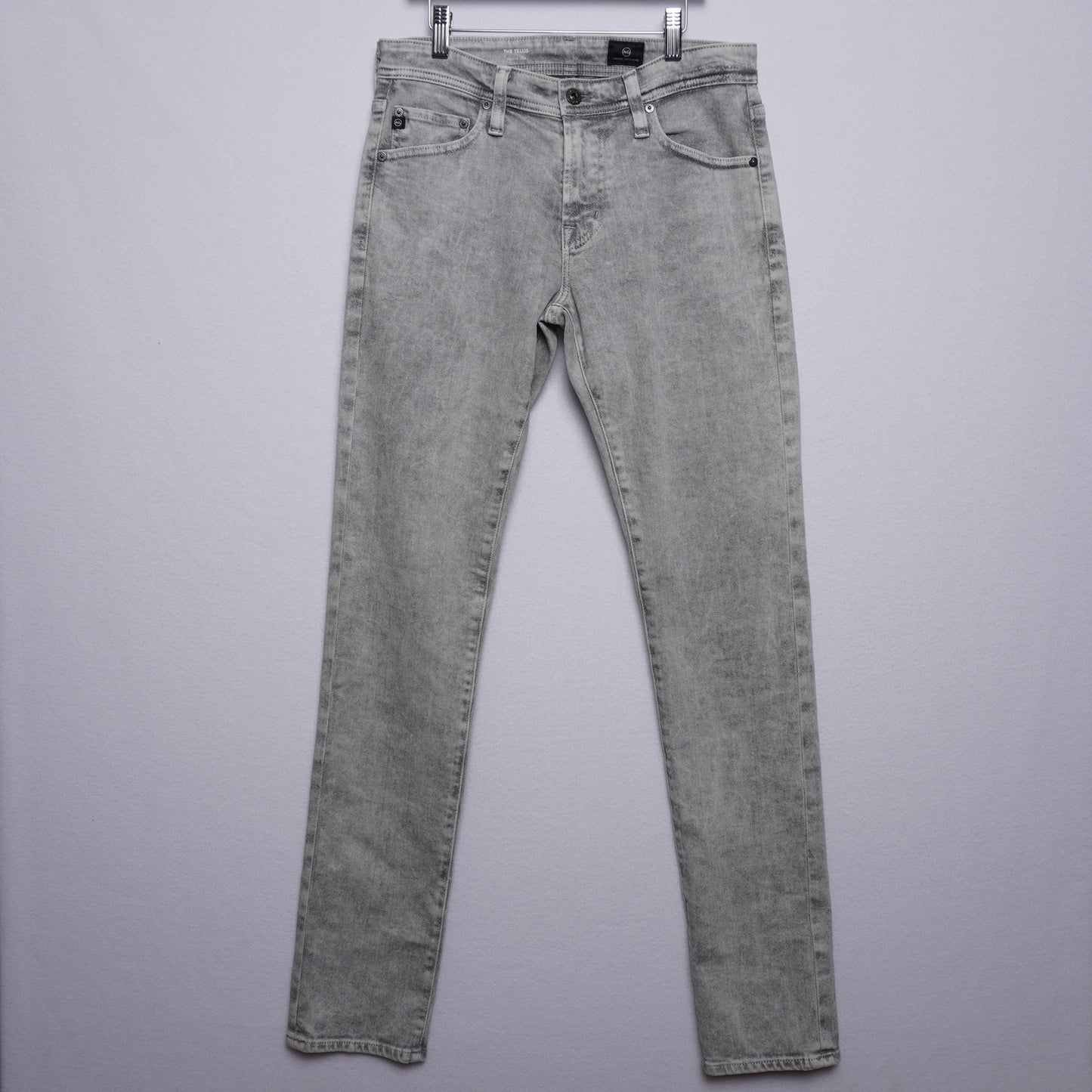 Adriano Goldschmied The Tellis Light Gray Slim Fit Stonewashed Jeans Size 29