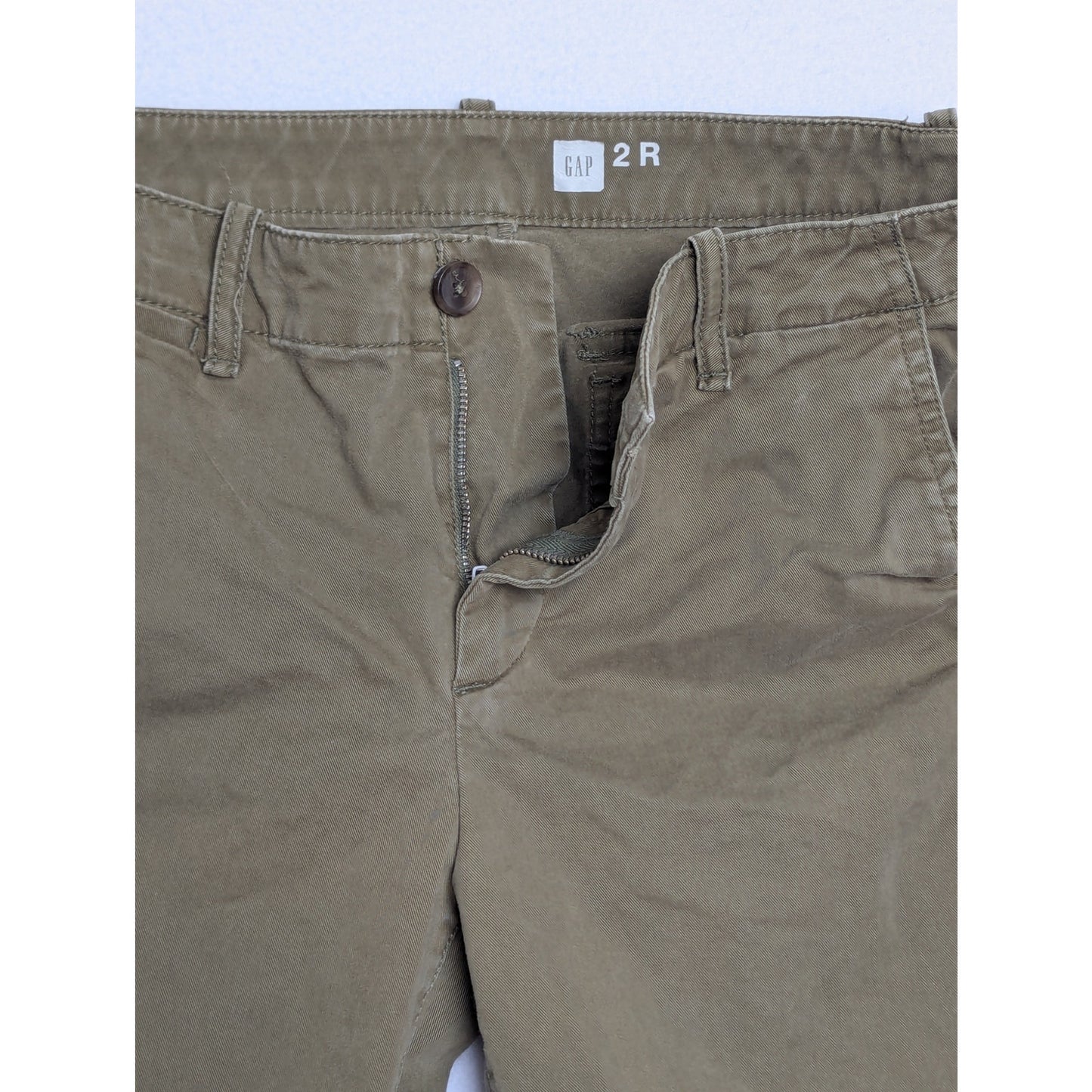 Vintage Gap Green Low Rise Flared Chino Pants Womens 2R