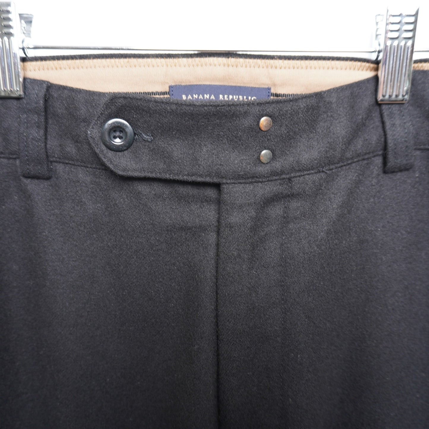 Banana Republic Black Wool Blend Trousers 35x30