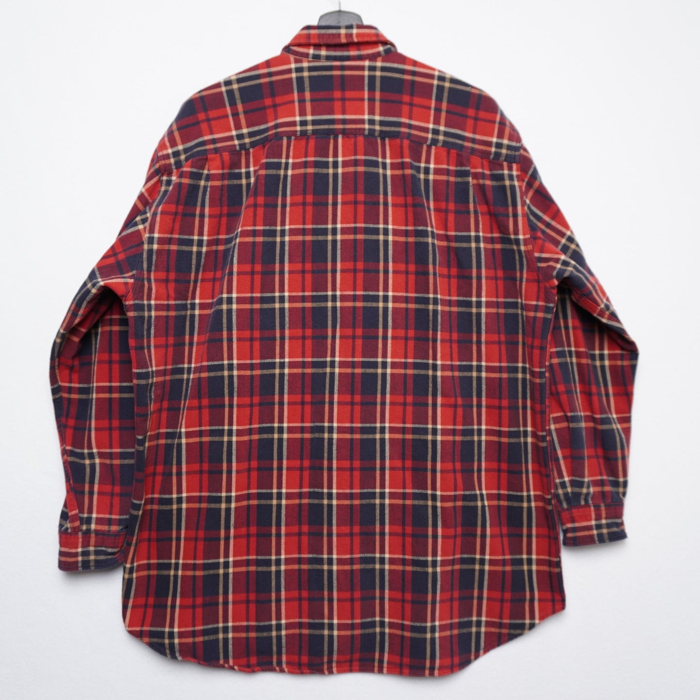 Abercrombie & Fitch Red/Navy Plaid Authentic Chamois Shirt Men’s M Heavy Flannel