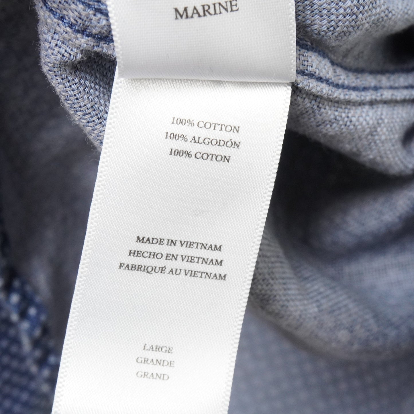 Rails Shirt Mens L Diamond Batik Short Sleeve Button Up Cotton Blue Marine