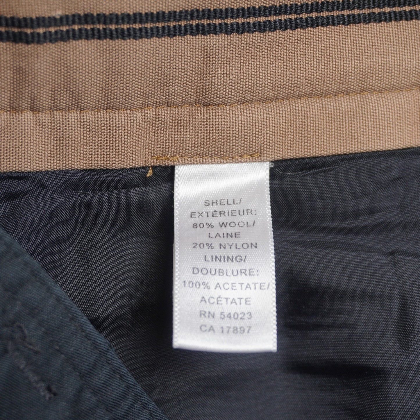 Banana Republic Black Wool Blend Trousers 35x30