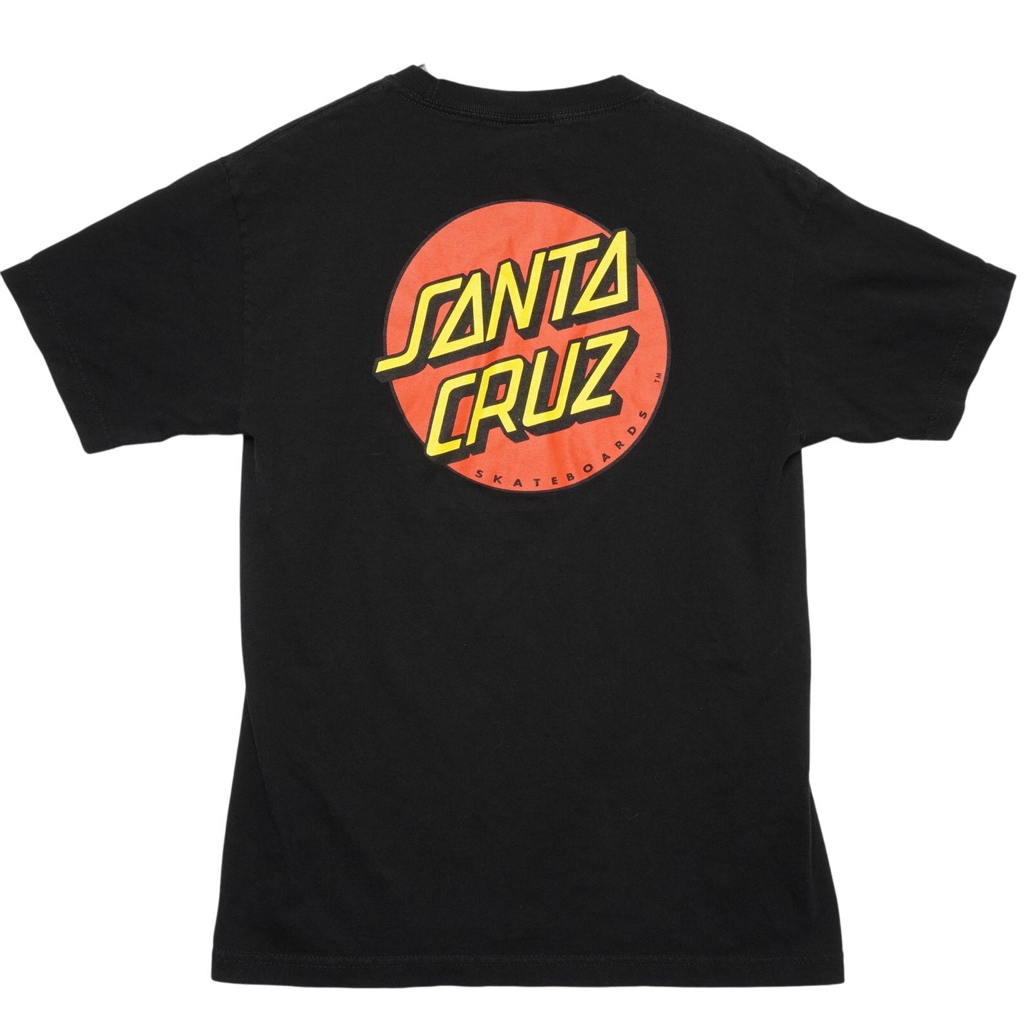 Santa Cruz Skateboards T-Shirt Men’s Medium Black Logo Front & Back Graphic