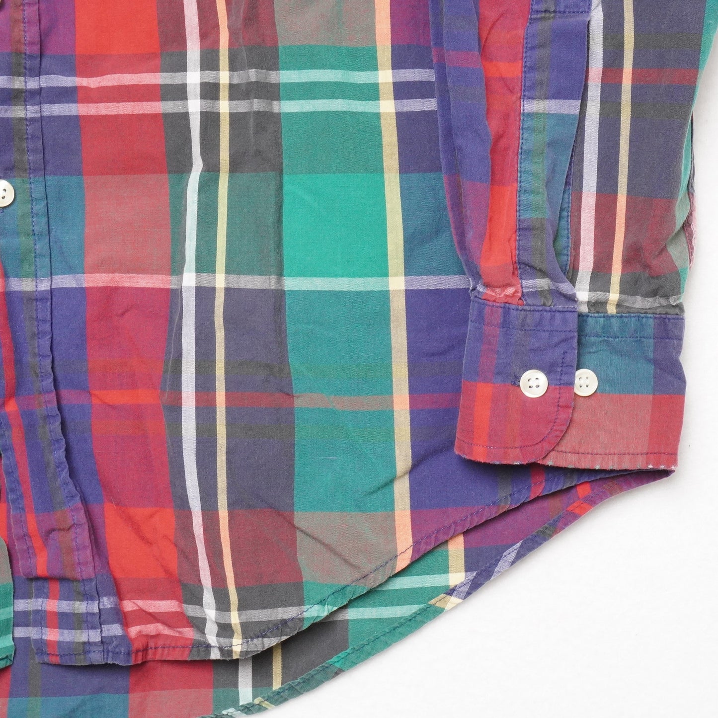 Vintage Chaps Ralph Lauren Plaid Shirt – Made in USA – Size M – 100% Cotton
