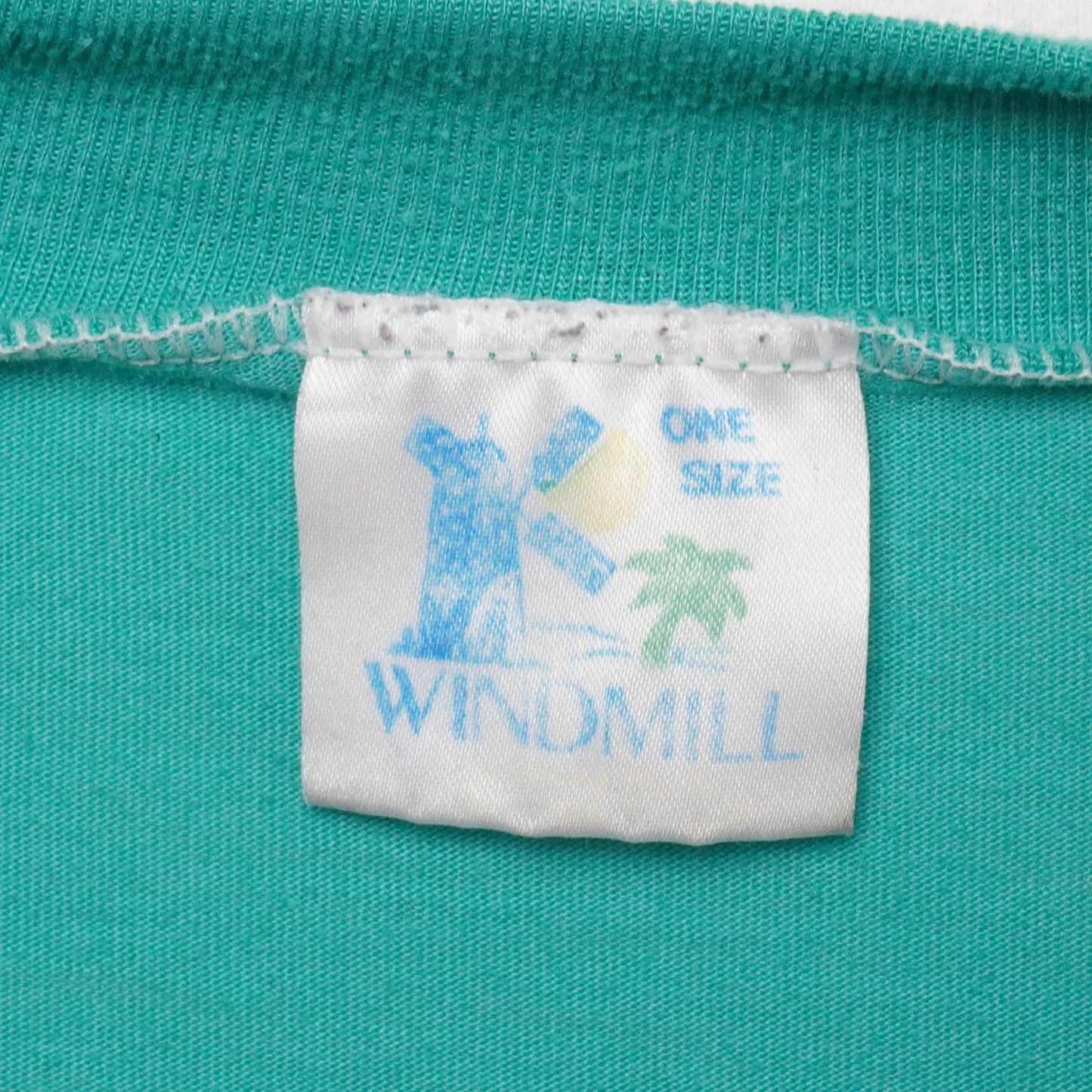 Vintage St. Maarten Beach Club Shirt Dress V-Neck One Size Windmill 80s 90s