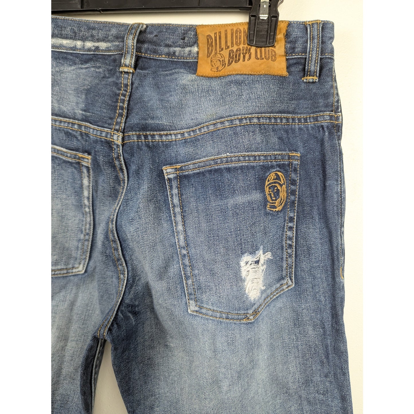 Billionaire Boys Club Straight Fit Blue Jeans 32x34 Distressed