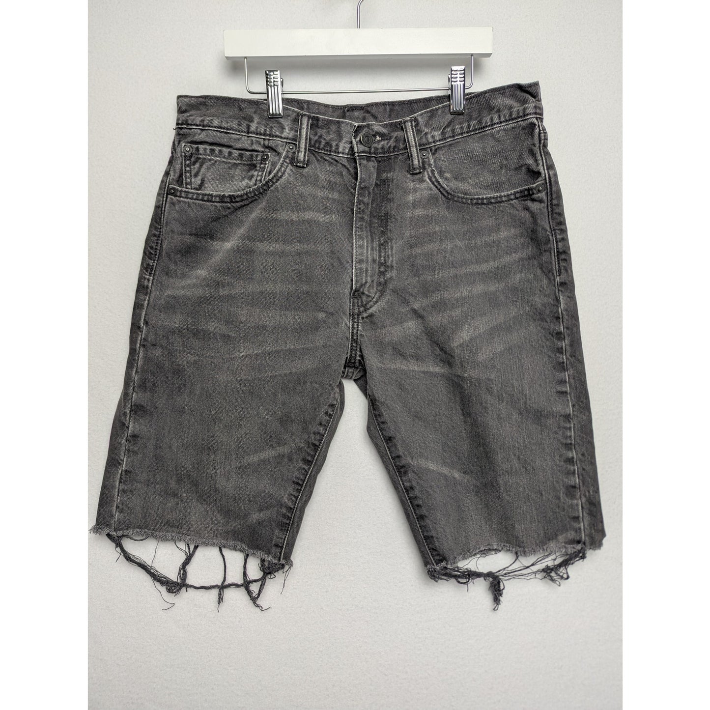 Levi's 505 Black Cutoff Shorts 100% Cotton 34