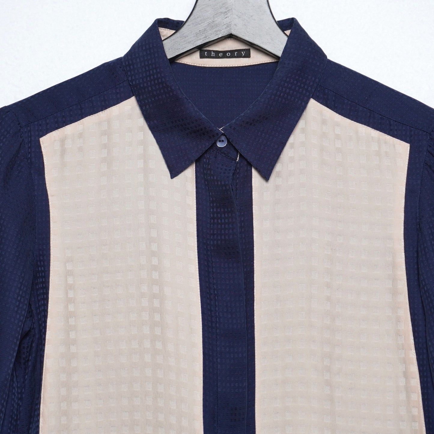 Theory Women's Embossed Checked Blouse