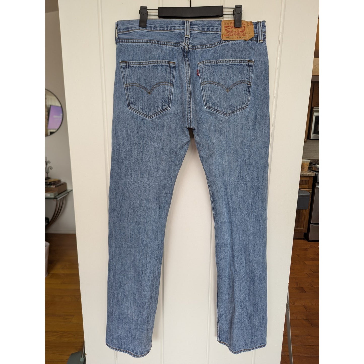 Levi's 501 Blue Jeans 100% cotton button fly 34x33