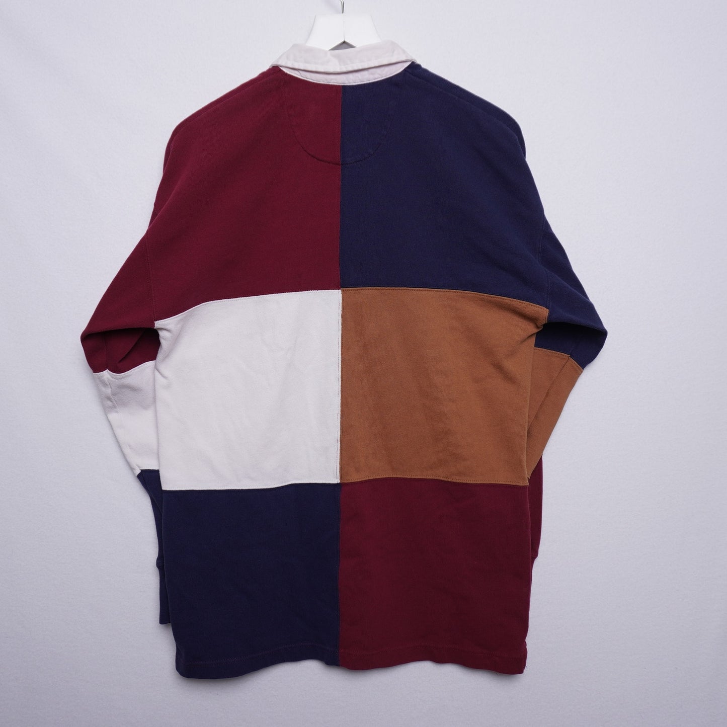 St John's Bay Color Block Long Sleeve Rugby Shirt Size M