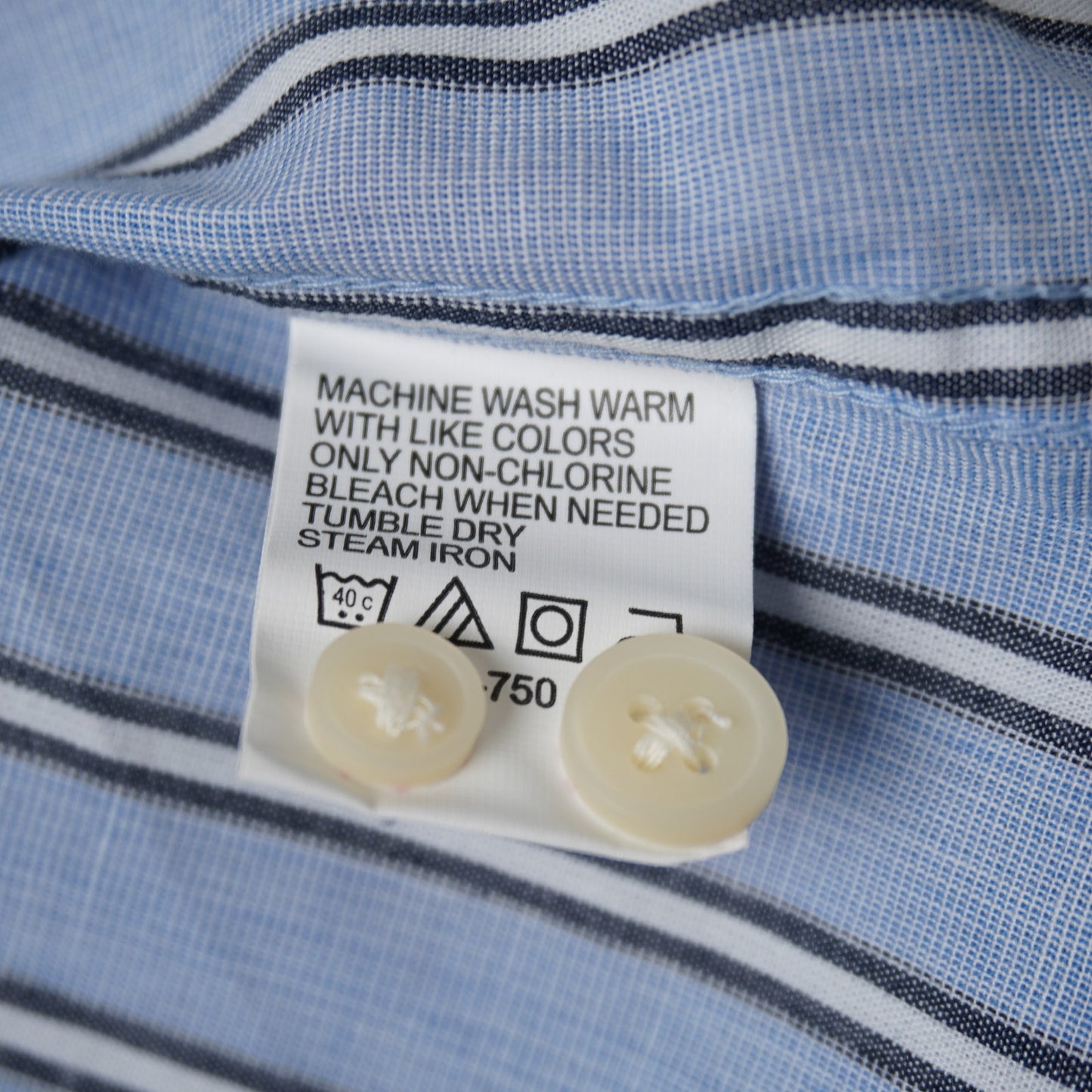 Vintage Izod Bue Striped Button Down Shirt L