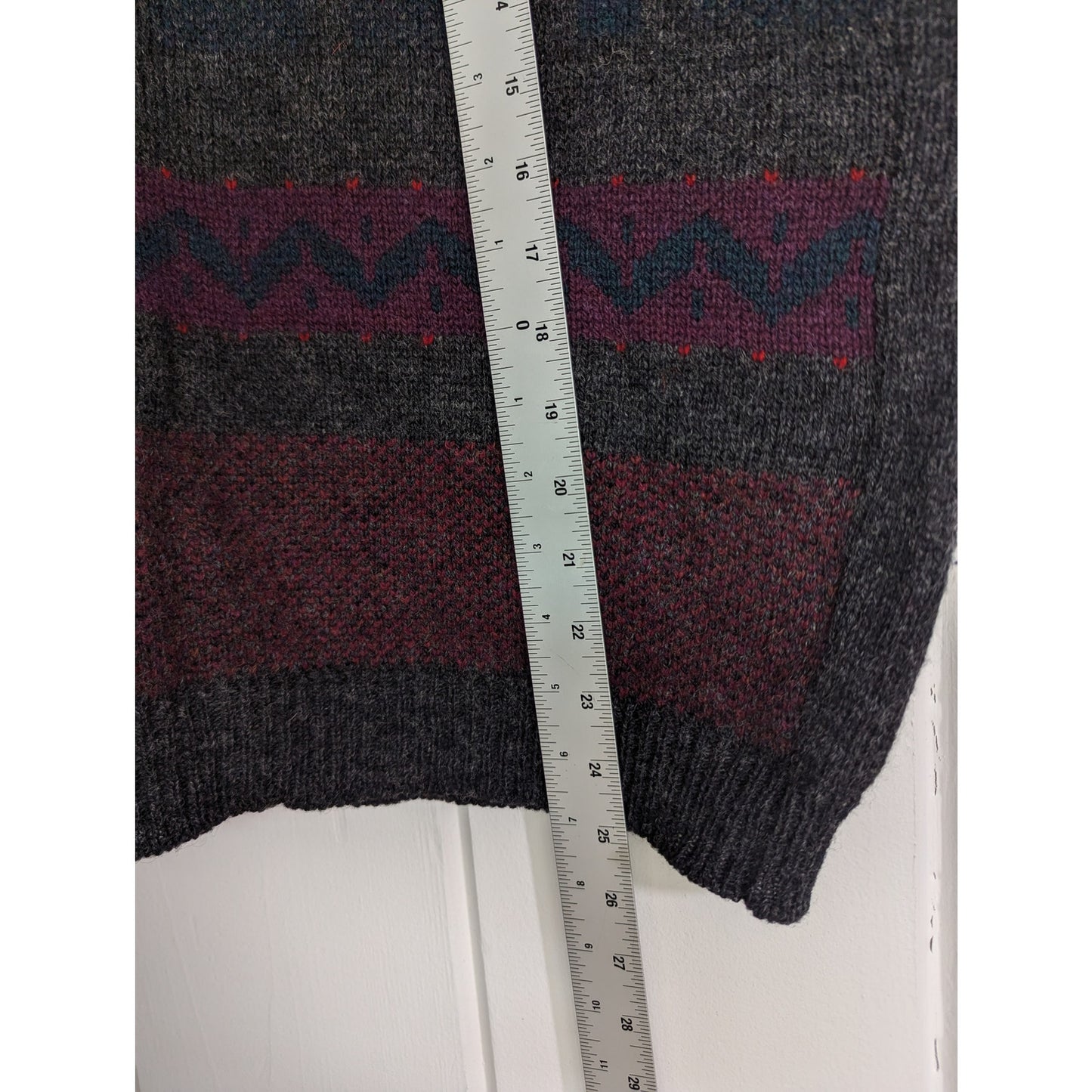 Vtg Perry Ellis x Levi's 100% Scottish Wool Sweater Vest Gray Size L