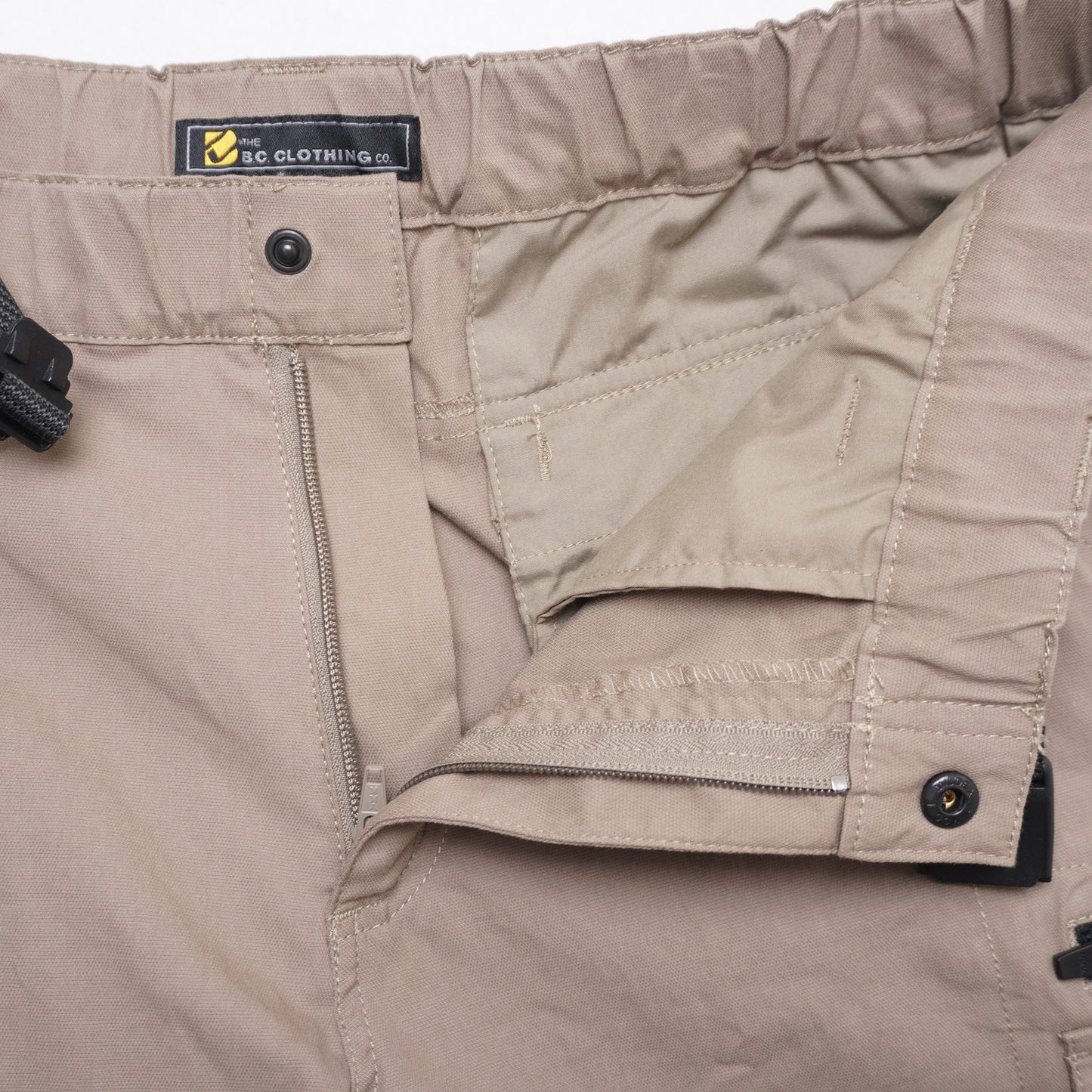 The BC Clothing Co Tan Convertible Cargo Hiking Pants Belted Size M/32