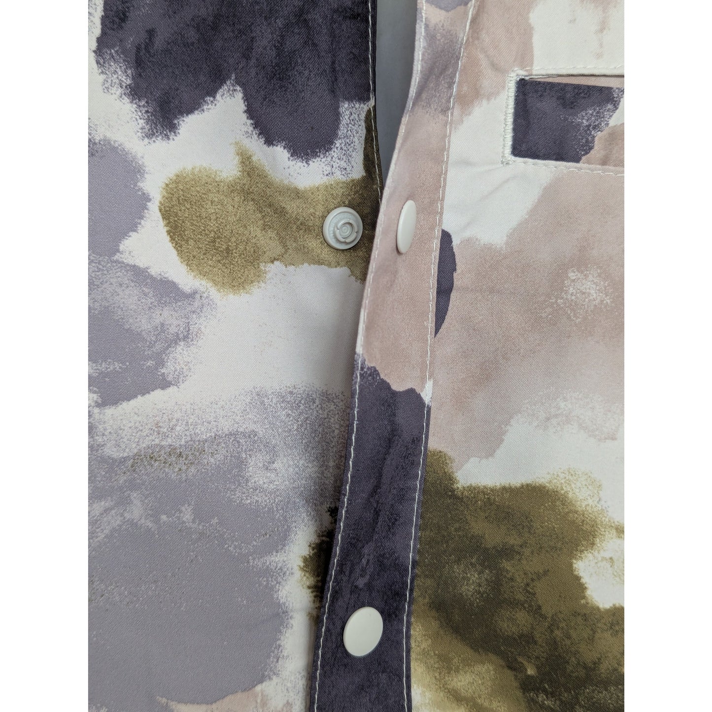 All in Motion Paint Blot Short Sleeve Snap Shirt Size S