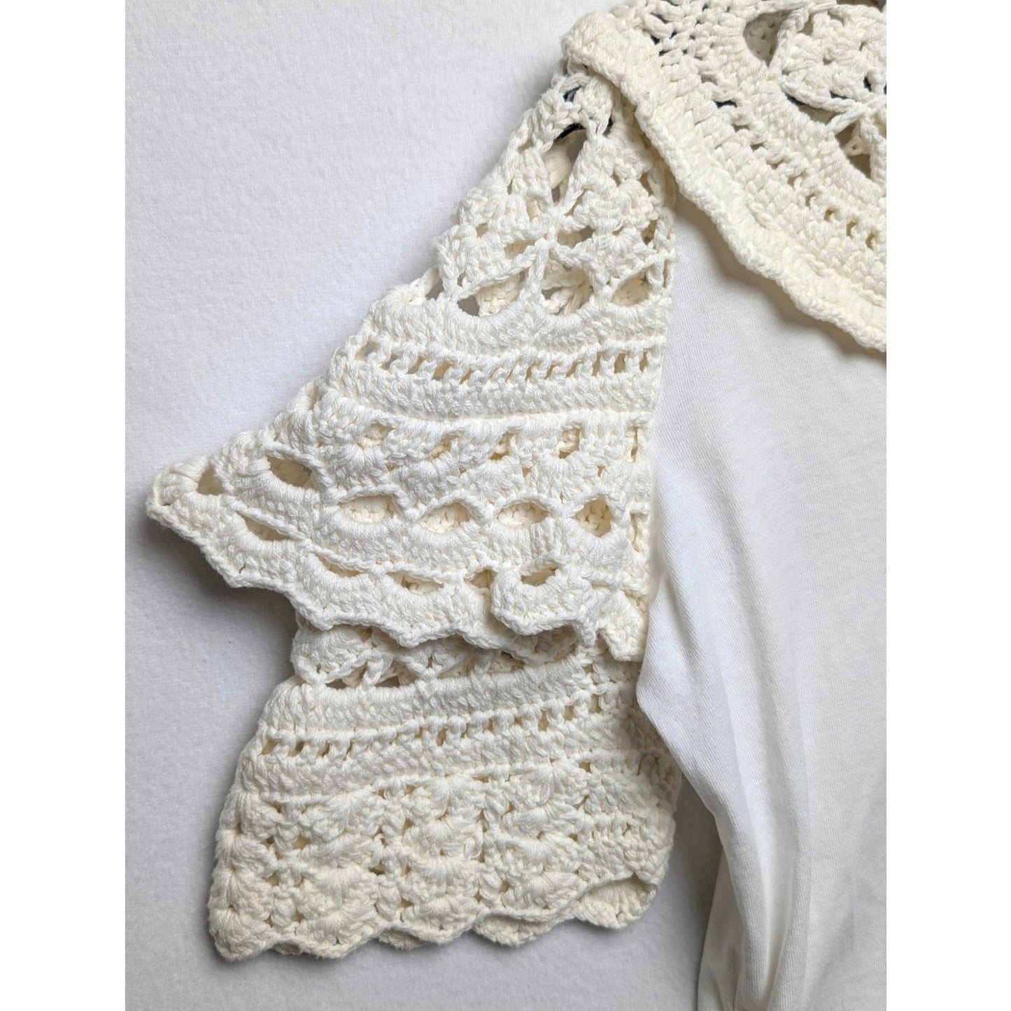 Sea New York White Crew Neck Trim Detail Top S