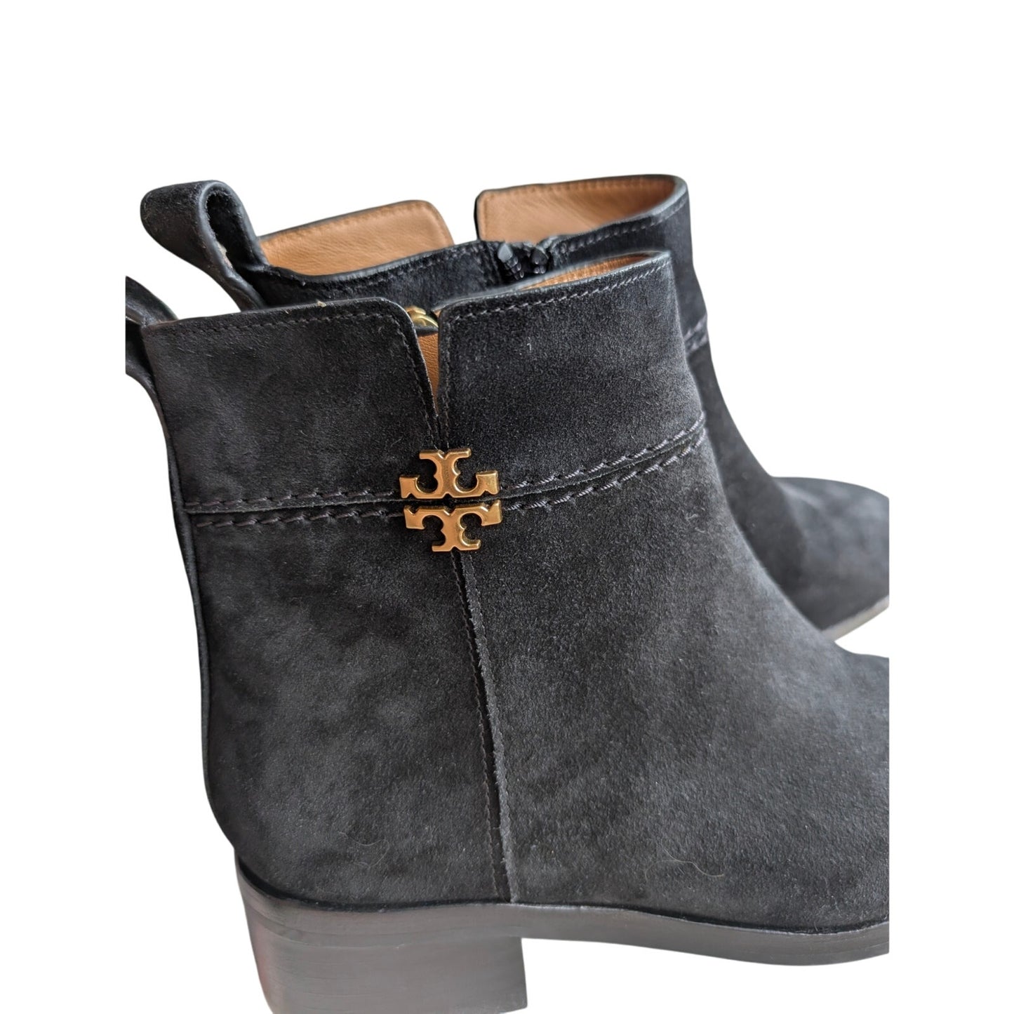 Tory Burch Everly Black Suede Ankle Boots 6