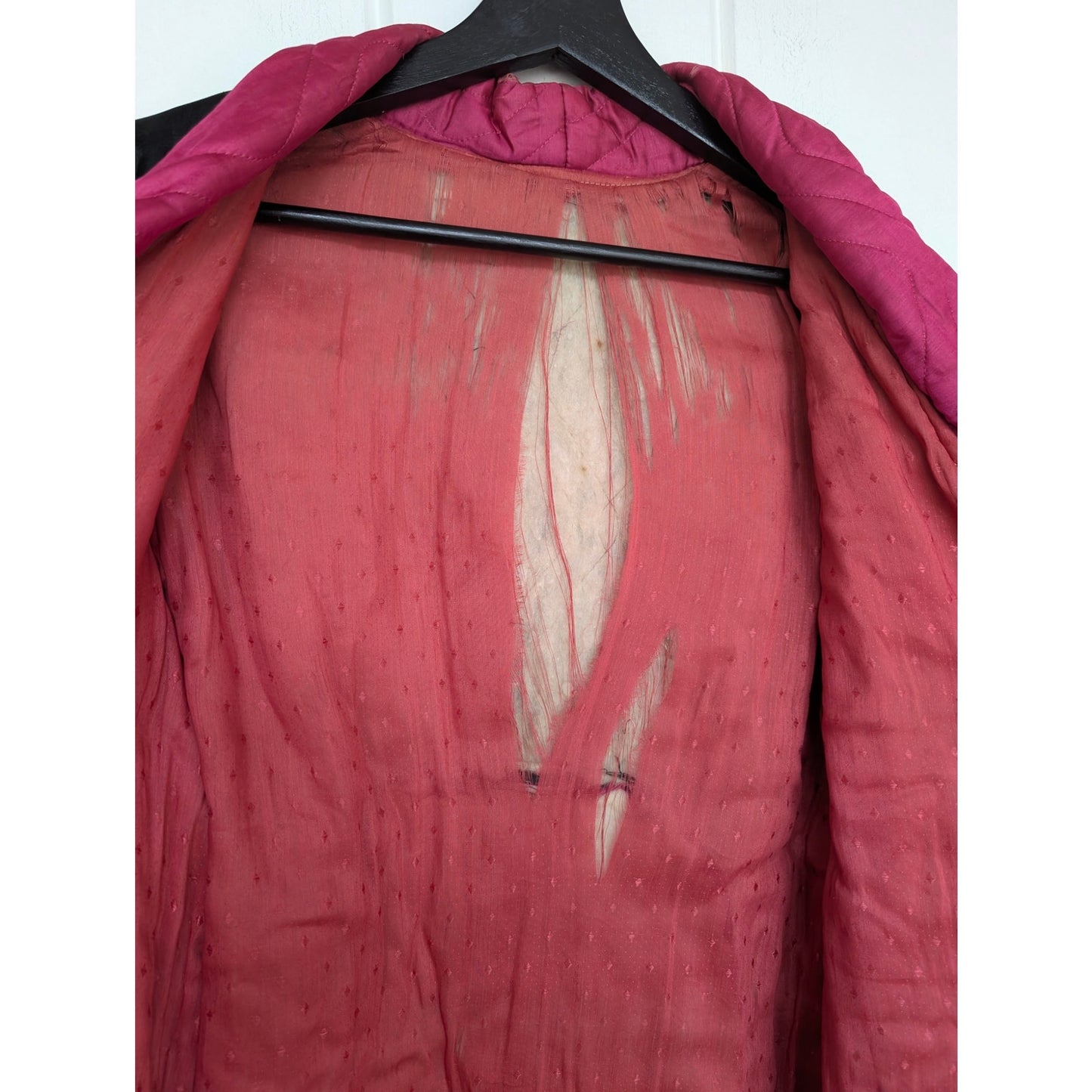 Vintage Kimono Style Quilted Robe As Is
