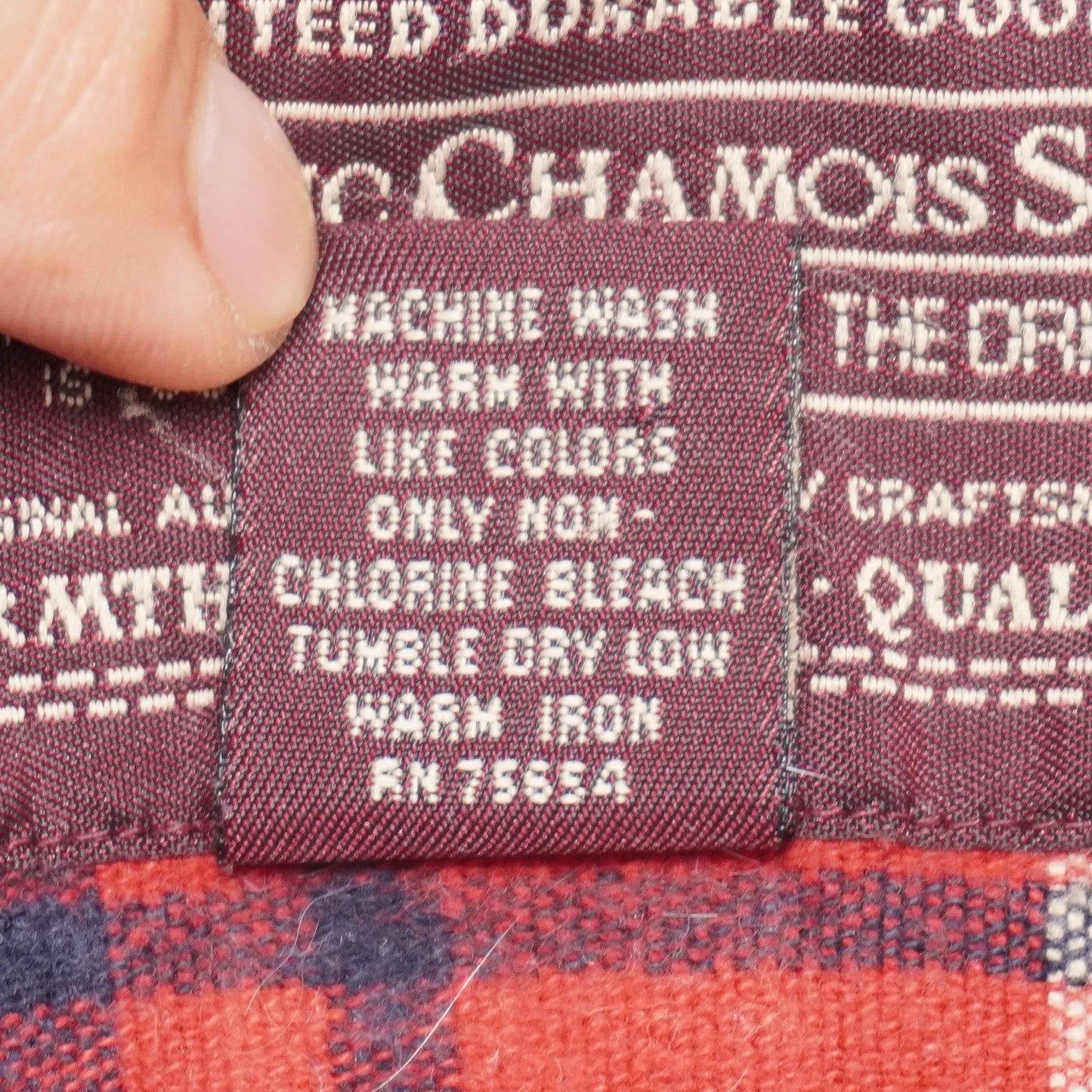 Abercrombie & Fitch Red/Navy Plaid Authentic Chamois Shirt Men’s M Heavy Flannel