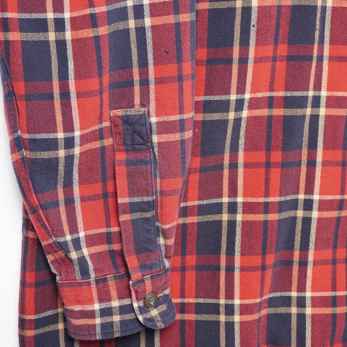 Abercrombie & Fitch Red/Navy Plaid Authentic Chamois Shirt Men’s M Heavy Flannel