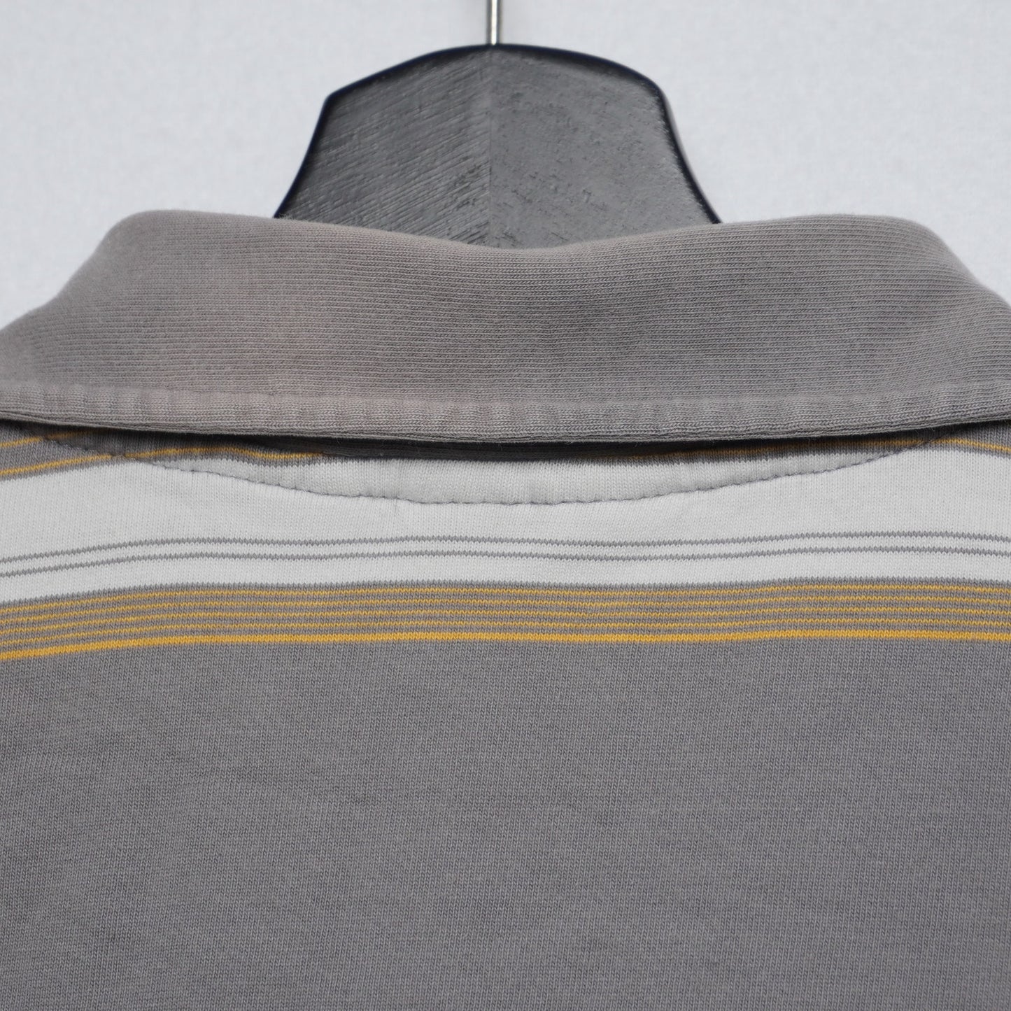 Transnine Striped Polo Gray and Yellow Y2K Blink 182 Skater Size L