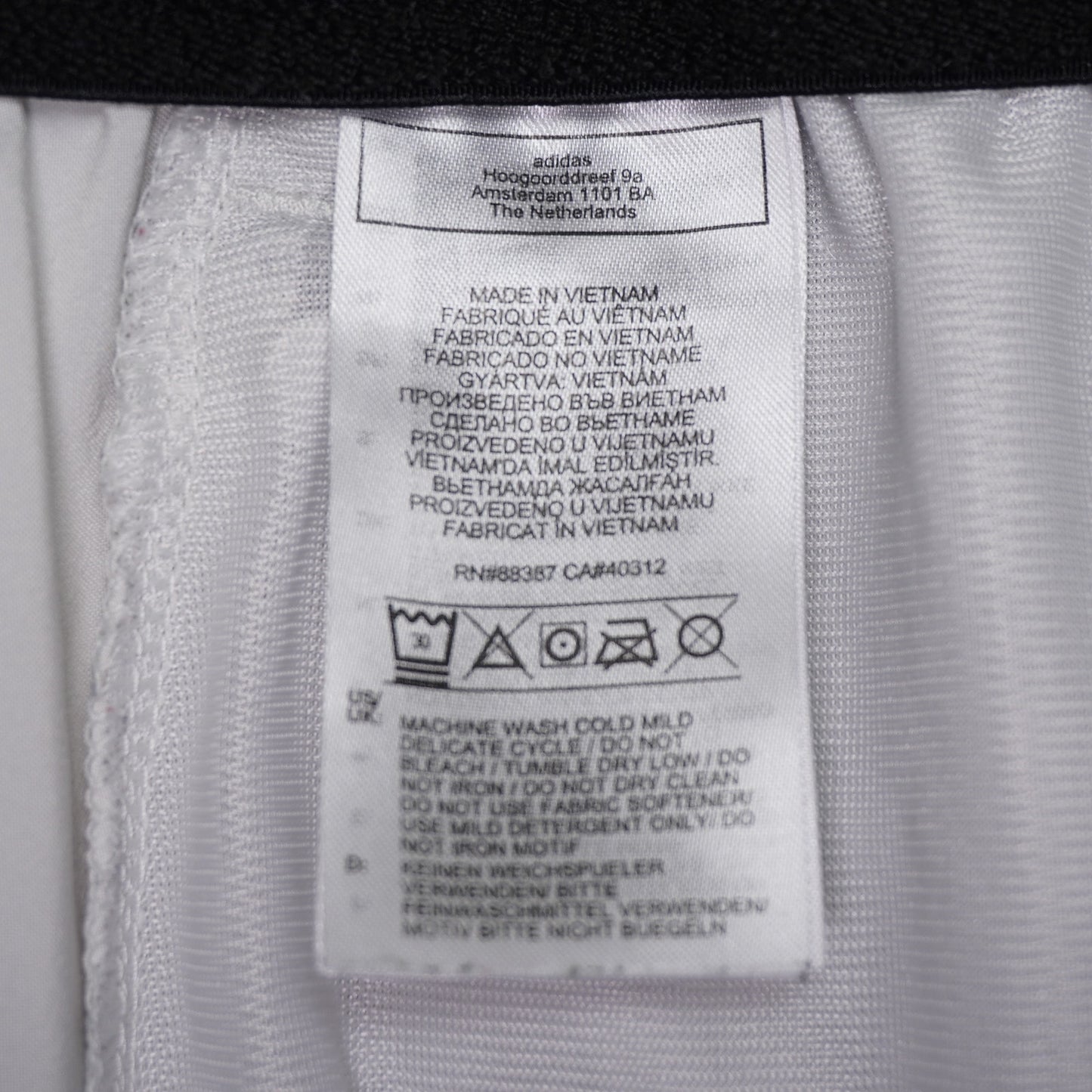 Adidas White Shorts Black Waistband Running Shorts Size Med 9" inseam