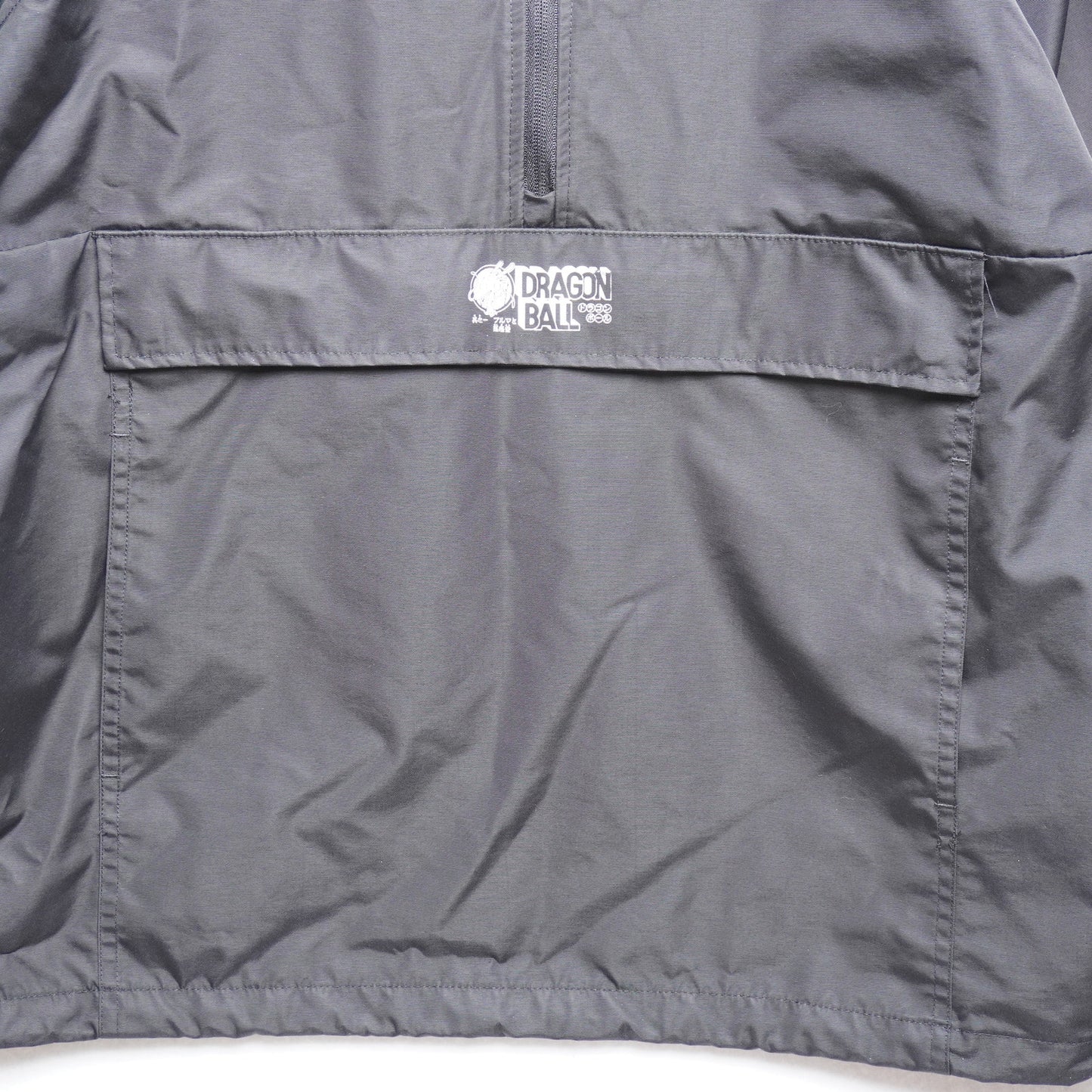 Dragon Ball Windbreaker Jacket | Anime Manga Graphic Anorak Hoodie Black Sz M