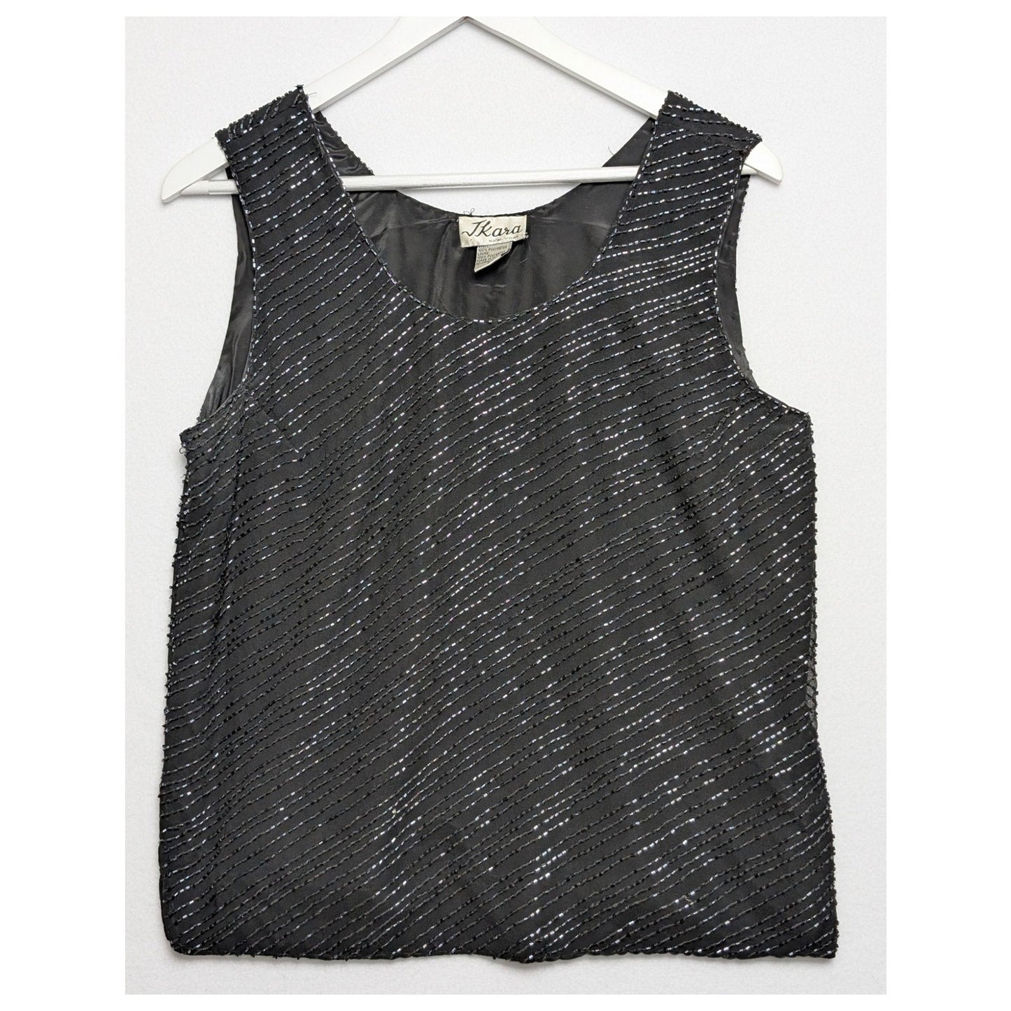 Vintage Jkara New York Beaded Top L