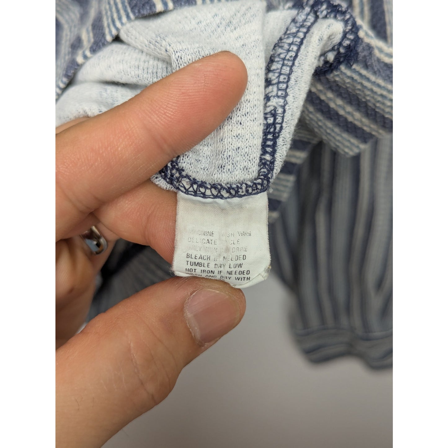Dockers Striped Vintage Style Henley Cotton Pullover Shirt XL
