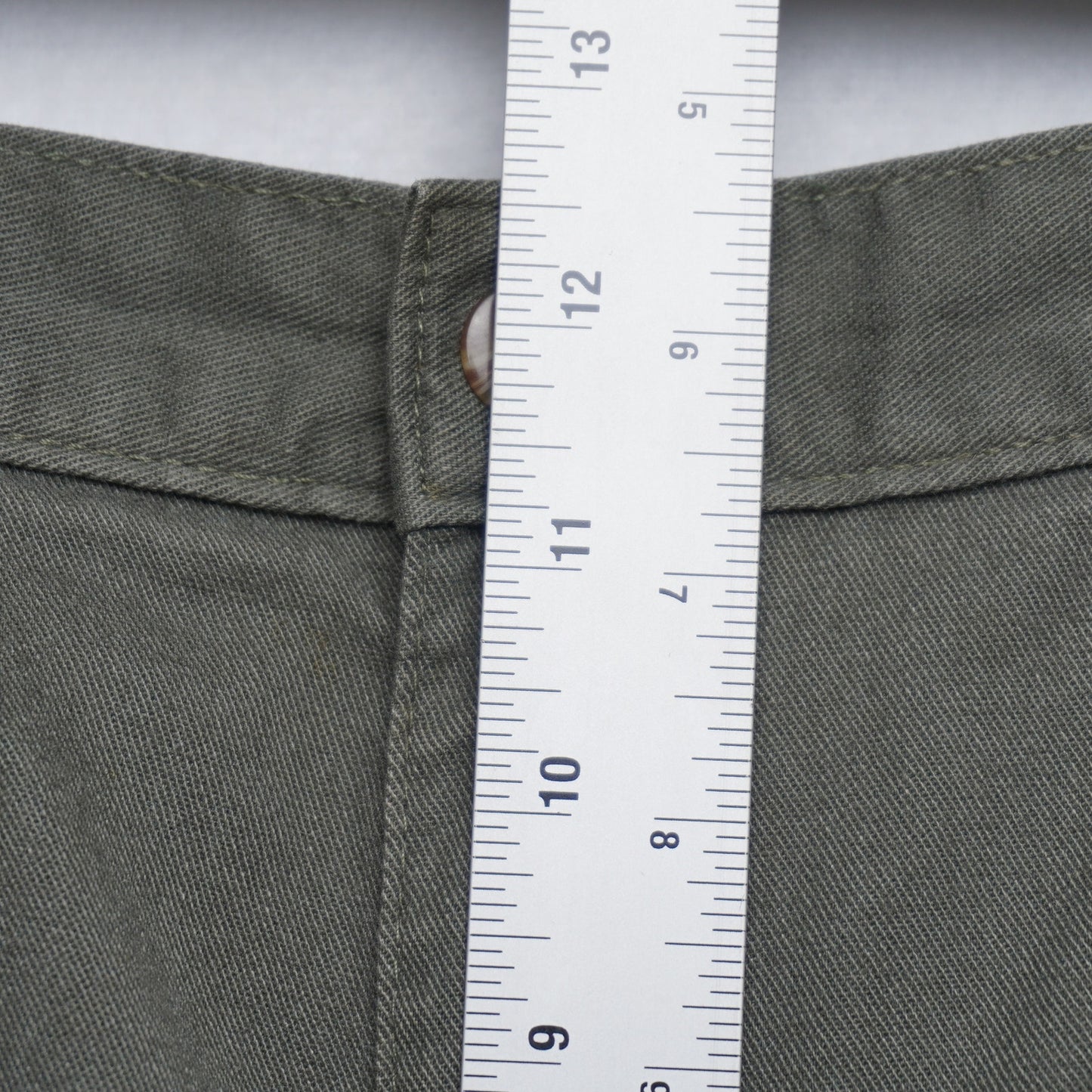 Vintage Bay to Bay Green Cotton Shorts Elastic Waist Pleated Waist 38