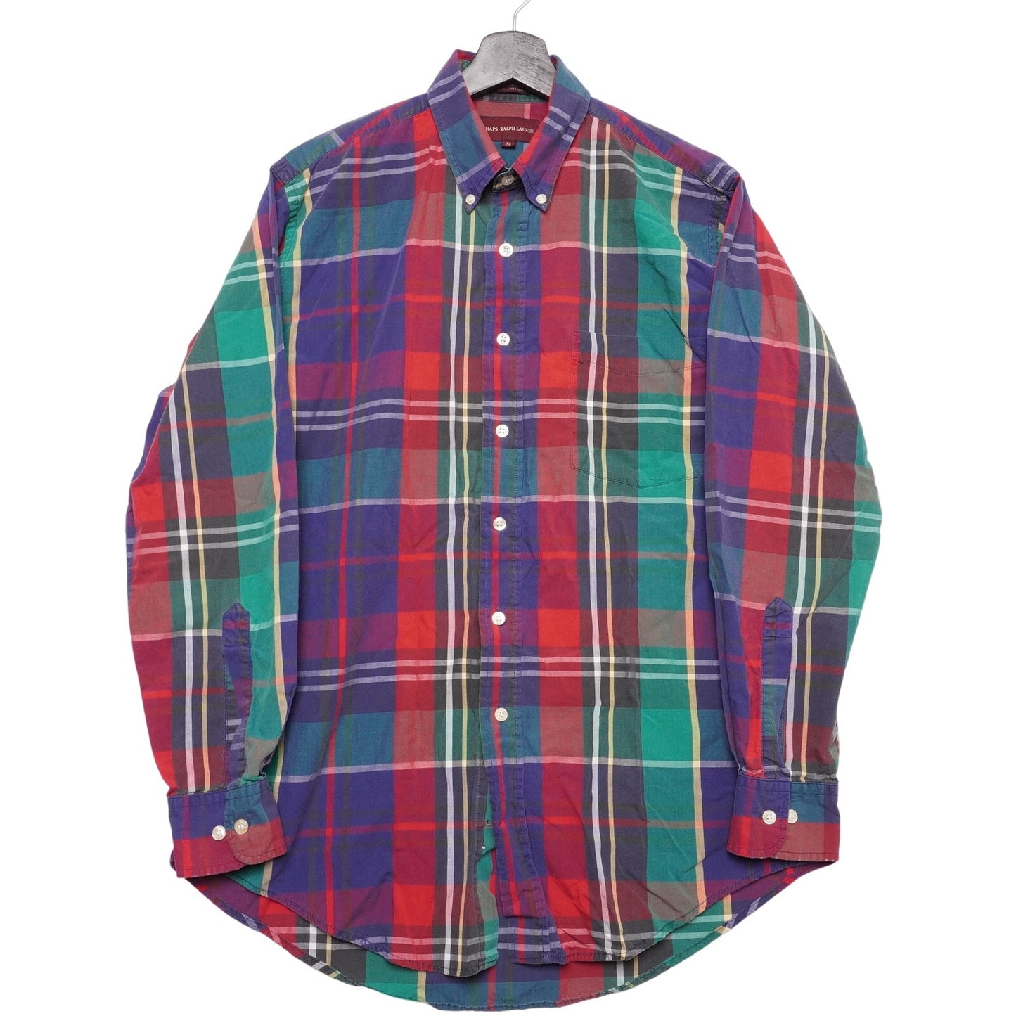 Vintage Chaps Ralph Lauren Plaid Shirt – Made in USA – Size M – 100% Cotton