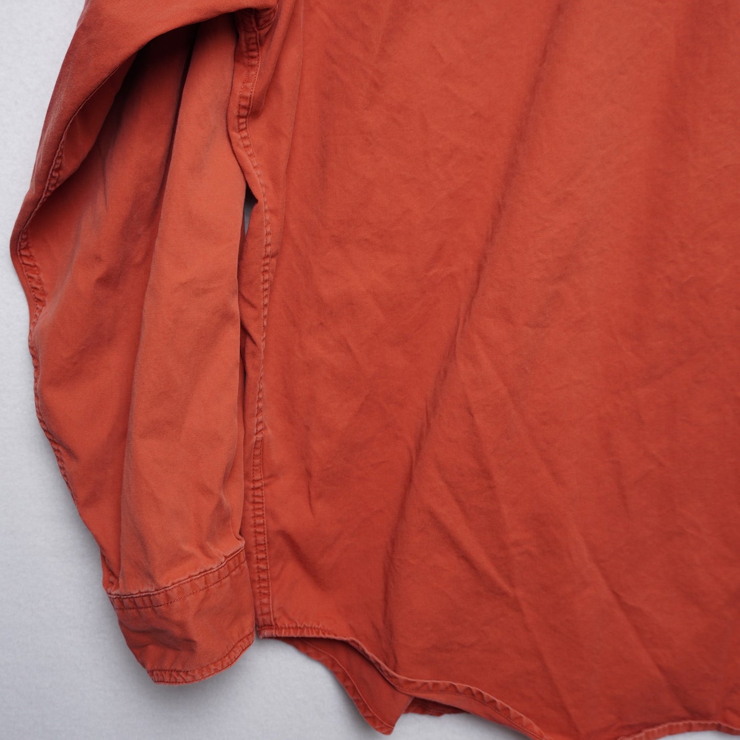 Eddie Bauer Rufton Twill Utility Shirt XL RedOrange Cotton Flap Pockets Workwear