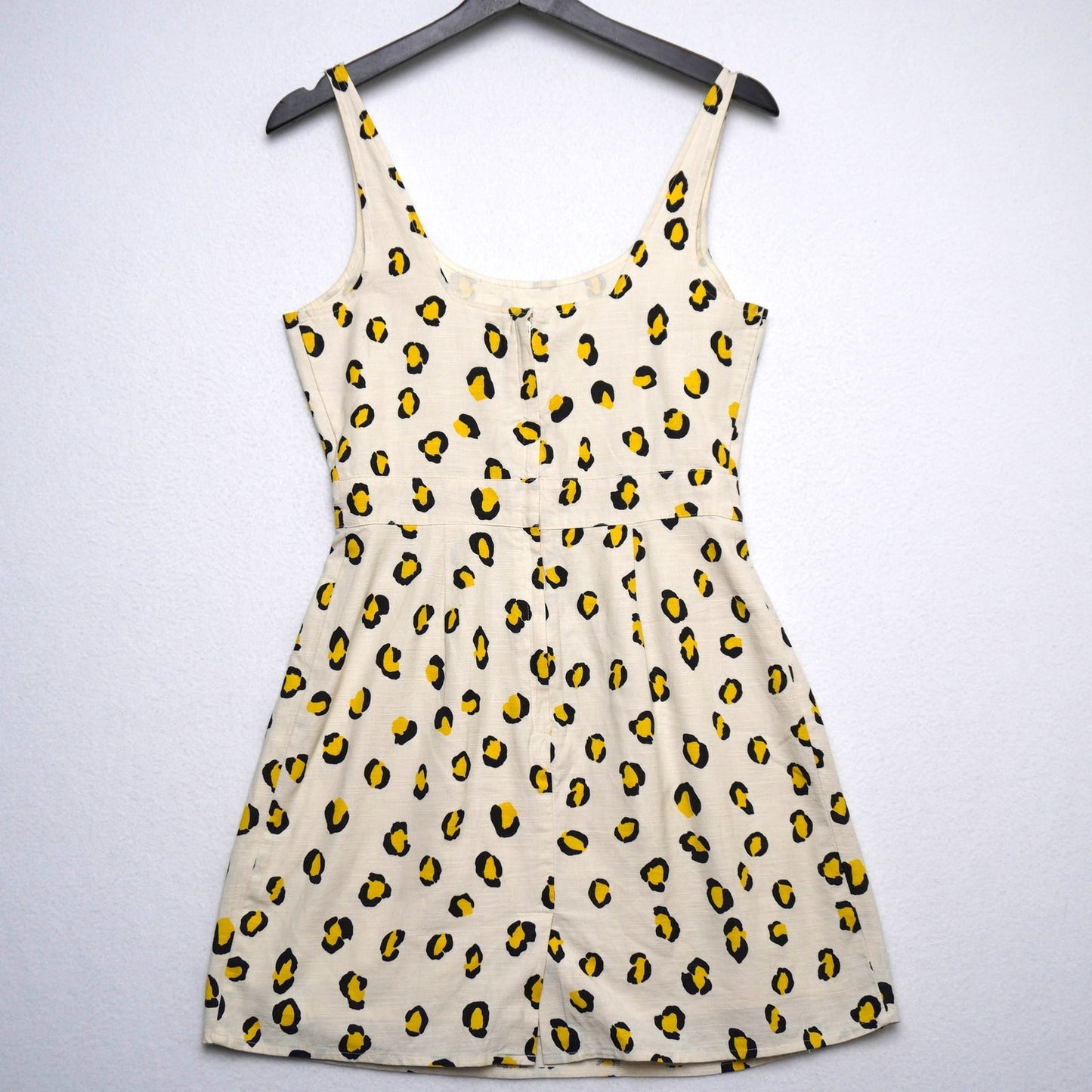 H! by Henry Holland Yellow Leopard Print Sleeveless Dress Size 10 (US 6)
